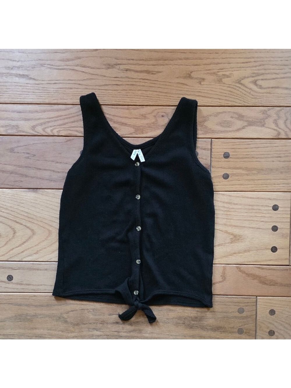 Mudd Black Button Down Tank Top